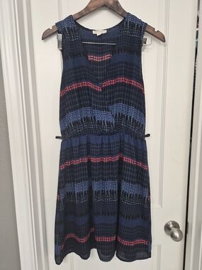 V-Neck Faux Wrap Dress